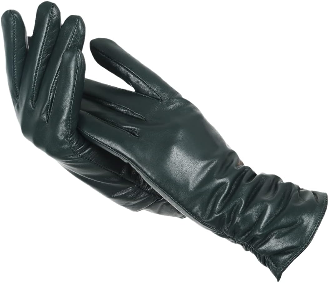 Faux Leather Gloves – Stylish Winter Gloves for Women-Myra Lina
