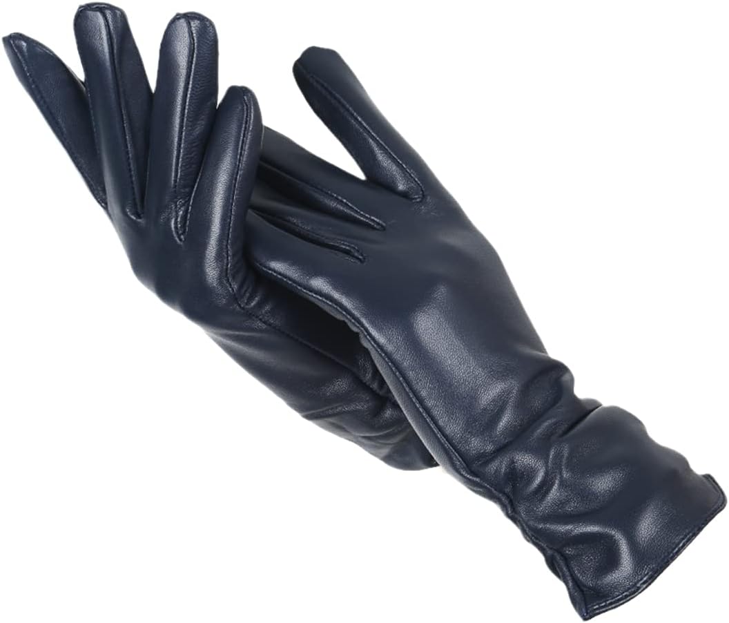 Faux Leather Gloves – Stylish Winter Gloves for Women-Myra Lina