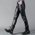 Faux Leather Pants – Black Stretch Skinny Faux Leather Pants for Men-Myra Lina
