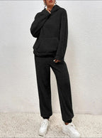 Fleece Loungewear – Two-Piece Lounge Set for Women with Hoodie and Joggers-Myra Lina