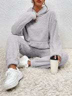 Fleece Loungewear – Two-Piece Lounge Set for Women with Hoodie and Joggers-Myra Lina