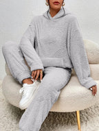 Fleece Loungewear – Two-Piece Lounge Set for Women with Hoodie and Joggers-Myra Lina