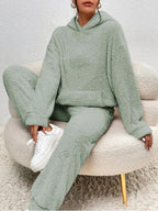 Fleece Loungewear – Two-Piece Lounge Set for Women with Hoodie and Joggers-Myra Lina