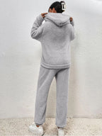 Fleece Loungewear – Two-Piece Lounge Set for Women with Hoodie and Joggers-Myra Lina