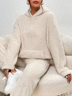 Fleece Loungewear – Two-Piece Lounge Set for Women with Hoodie and Joggers-Myra Lina
