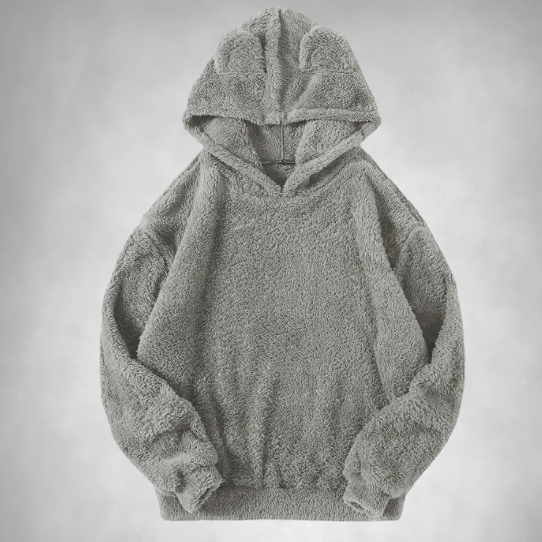Fleece Sweater – Bear Ear – Warm – Pullover Hoodie – Hoodie for Women-Myra Lina