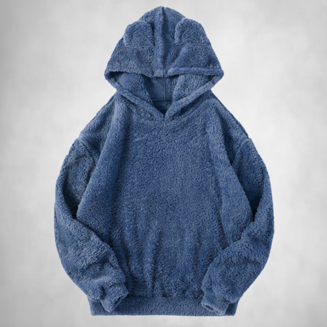 Fleece Sweater – Bear Ear – Warm – Pullover Hoodie – Hoodie for Women-Myra Lina