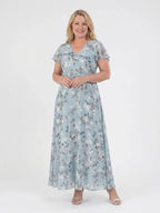 Floral Chiffon Maxi Dress | Flowing | Lightweight-Myra Lina