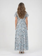 Floral Chiffon Maxi Dress | Flowing | Lightweight-Myra Lina