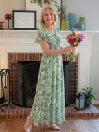 Floral Chiffon Maxi Dress | Flowing | Lightweight-Myra Lina