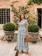 Floral Chiffon Maxi Dress | Flowing | Lightweight-Myra Lina