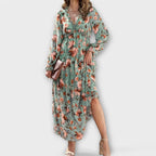 Floral Maxi Dress | Elegant | Nine Colourways-Myra Lina