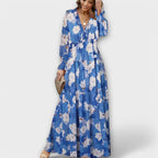 Floral Maxi Dress | Elegant | Nine Colourways-Myra Lina