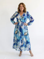 Floral Maxi Dress | Long Sleeve | Airy Drape-Myra Lina