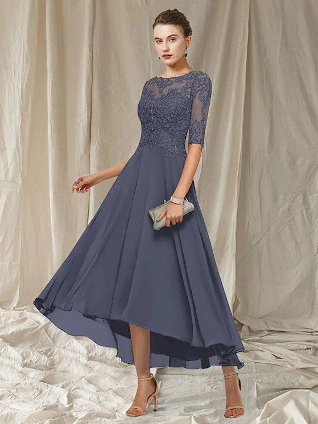 Formal Maxi Dress | Lace Bodice | Bridesmaid Dress-Myra Lina