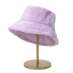 Fuzzy Bucket Hat – Women's Fluffy Faux Fur Bucket Hat for Winter-Myra Lina