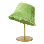 Fuzzy Bucket Hat – Women's Fluffy Faux Fur Bucket Hat for Winter-Myra Lina