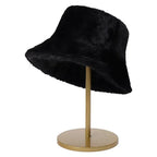 Fuzzy Bucket Hat – Women's Fluffy Faux Fur Bucket Hat for Winter-Myra Lina