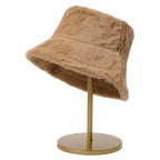 Fuzzy Bucket Hat – Women's Fluffy Faux Fur Bucket Hat for Winter-Myra Lina