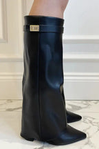 Heeled Boots – Stylish Knee-High Pointed Toe Boots for Women-Myra Lina