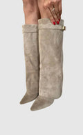 Heeled Boots – Stylish Knee-High Pointed Toe Boots for Women-Myra Lina