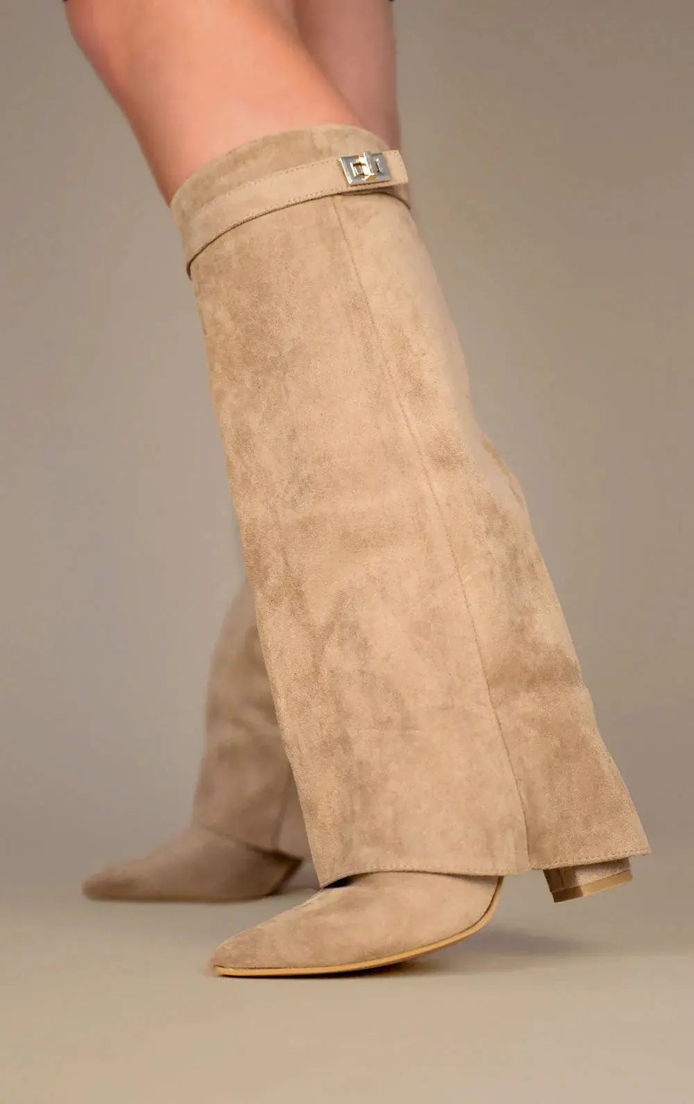Heeled Boots – Stylish Knee-High Pointed Toe Boots for Women-Myra Lina