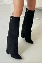 Heeled Boots – Stylish Knee-High Pointed Toe Boots for Women-Myra Lina