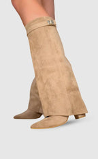 Heeled Boots – Stylish Knee-High Pointed Toe Boots for Women-Myra Lina