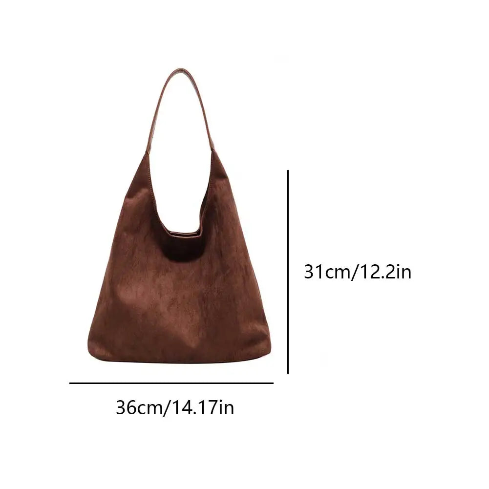 Hobo Bag | Large | Microfiber Suede | Tote Bag | Shoulder Bag-Myra Lina