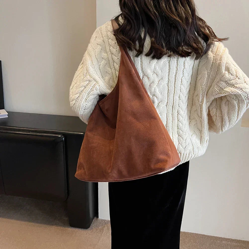 Hobo Bag | Large | Microfiber Suede | Tote Bag | Shoulder Bag-Myra Lina