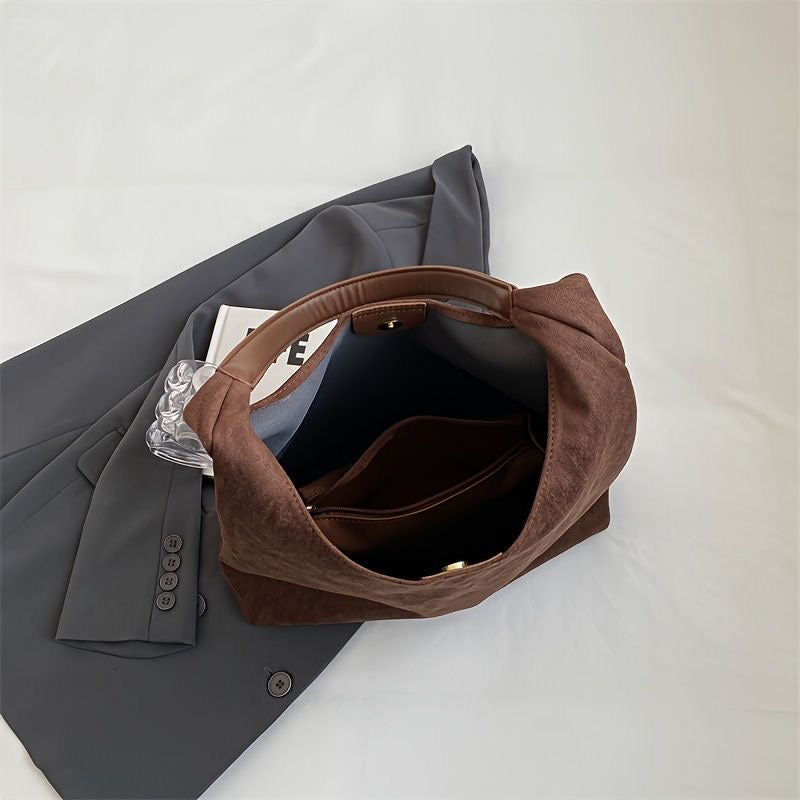 Hobo Bag | Large | Microfiber Suede | Tote Bag | Shoulder Bag-Myra Lina