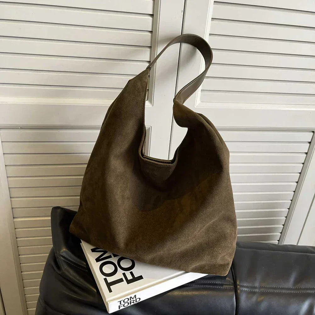 Hobo Bag – Large Suedette Shoulder Bag for Women-Myra Lina