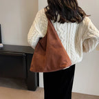 Hobo Bag – Large Suedette Shoulder Bag for Women-Myra Lina