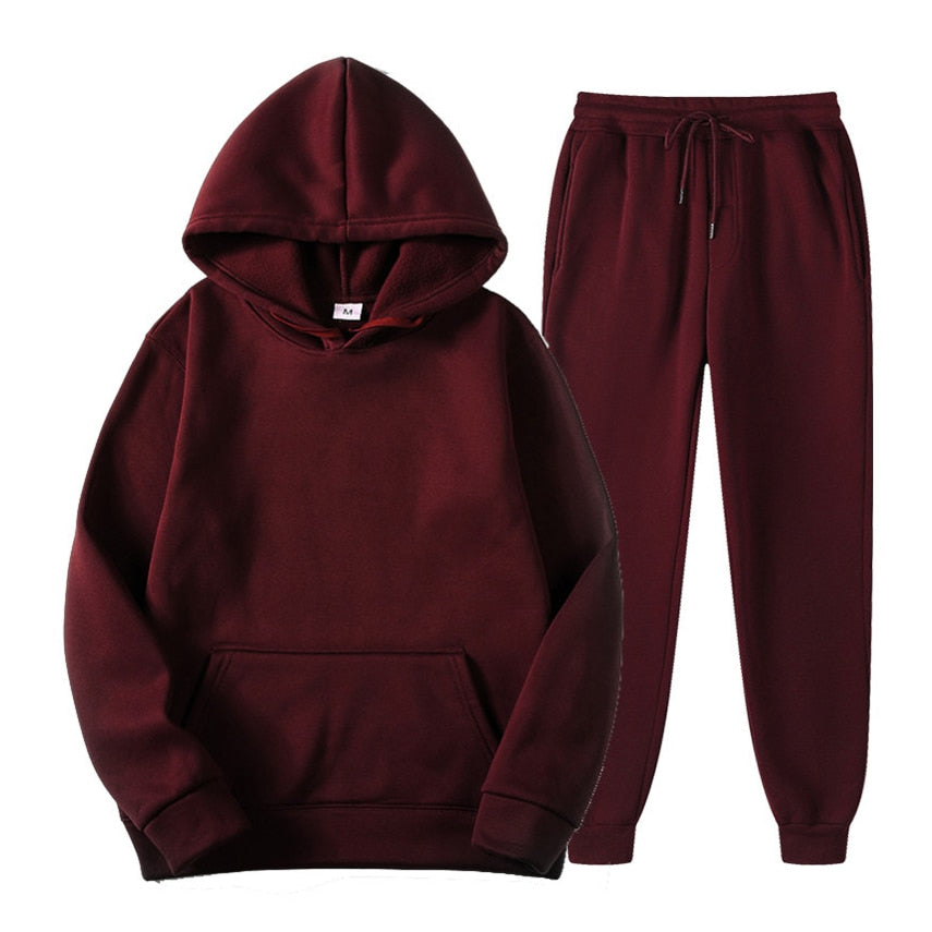 Hoodie and Jogger Set | Pullover | Drawstring | Sweat Set | Women's Jogger Set-Myra Lina