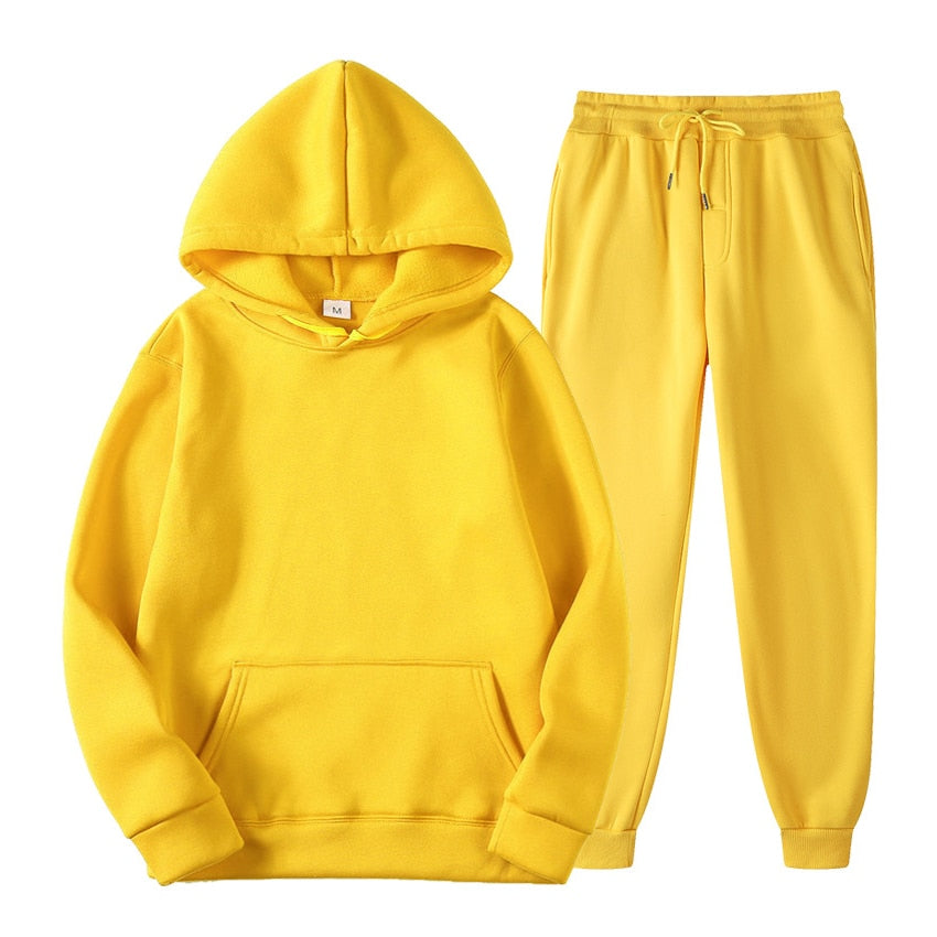 Hoodie and Jogger Set | Pullover | Drawstring | Sweat Set | Women's Jogger Set-Myra Lina