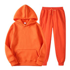 Hoodie and Jogger Set | Pullover | Drawstring | Sweat Set | Women's Jogger Set-Myra Lina
