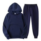 Hoodie and Jogger Set | Pullover | Drawstring | Sweat Set | Women's Jogger Set-Myra Lina