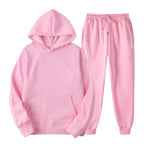 Hoodie and Jogger Set | Pullover | Drawstring | Sweat Set | Women's Jogger Set-Myra Lina