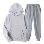 Hoodie and Jogger Set | Pullover | Drawstring | Sweat Set | Women's Jogger Set-Myra Lina