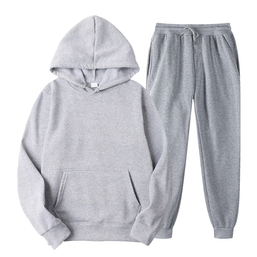 Hoodie and Jogger Set | Pullover | Drawstring | Sweat Set | Women's Jogger Set-Myra Lina