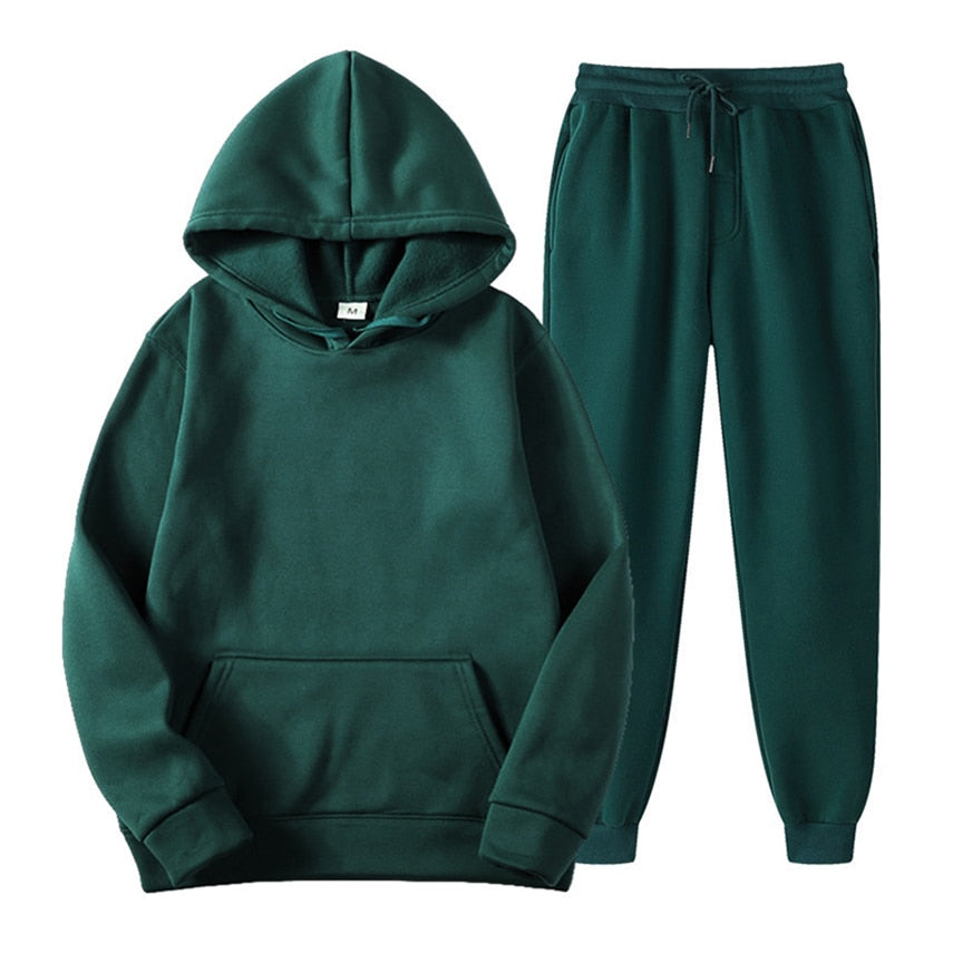 Hoodie and Jogger Set | Pullover | Drawstring | Sweat Set | Women's Jogger Set-Myra Lina