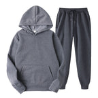 Hoodie and Jogger Set | Pullover | Drawstring | Sweat Set | Women's Jogger Set-Myra Lina
