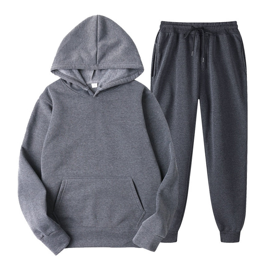 Hoodie and Jogger Set | Pullover | Drawstring | Sweat Set | Women's Jogger Set-Myra Lina
