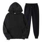 Hoodie and Jogger Set | Pullover | Drawstring | Sweat Set | Women's Jogger Set-Myra Lina