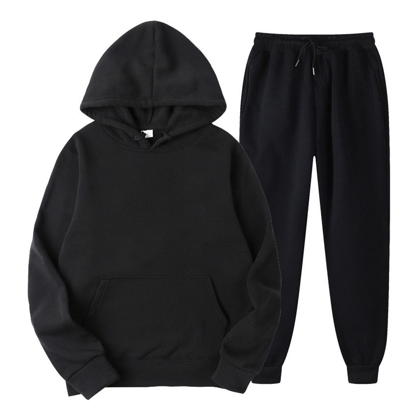 Hoodie and Jogger Set | Pullover | Drawstring | Sweat Set | Women's Jogger Set-Myra Lina