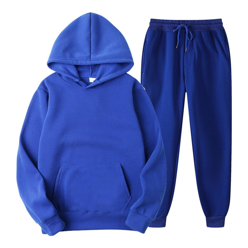 Hoodie and Jogger Set | Pullover | Drawstring | Sweat Set | Women's Jogger Set-Myra Lina