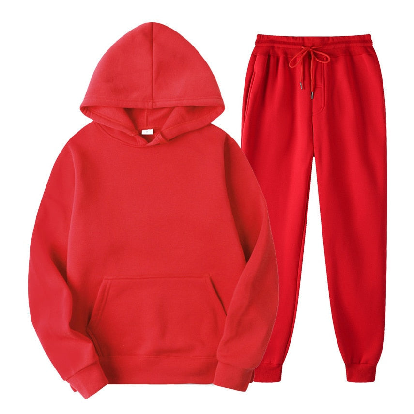 Hoodie and Jogger Set | Pullover | Drawstring | Sweat Set | Women's Jogger Set-Myra Lina