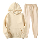 Hoodie and Jogger Set | Pullover | Drawstring | Sweat Set | Women's Jogger Set-Myra Lina