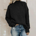 Knitted Sweater – Turtleneck – High Neck – Chunky Knit Sweater – Women's Knitwear-Myra Lina
