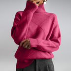 Knitted Sweater – Turtleneck – Oversized – Knitted Jumper – Women's Knitwear-Myra Lina